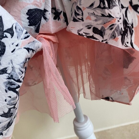 Bailey Blue Pink Floral Print Sleeveless Fit Flare Women Size Large Mini Dress - Picture 5 of 16